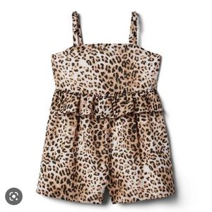 NWT Janie and Jack leopard romper